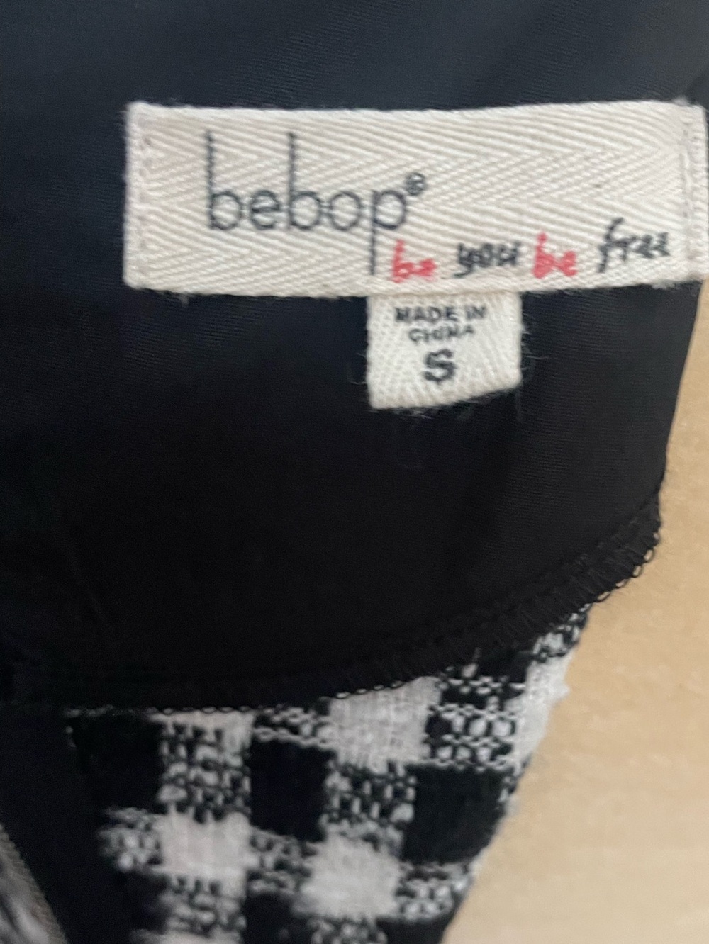 BeBop Black and White Houndstooth Mini Dress - Picture 2 of 5